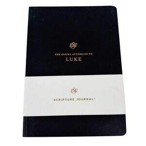 Crossway ESV Scripture Journal Gospel of Luke Paperback Black Gold Foil Accent